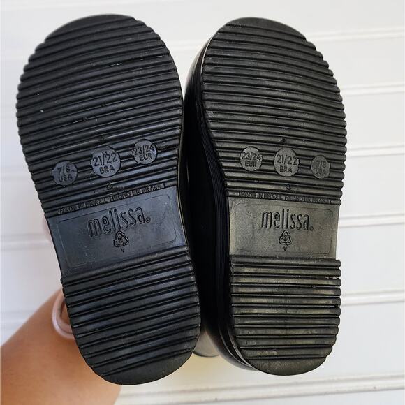 Mini Melissa Toddler Black Bow Rain Boots - Picture 10 of 11